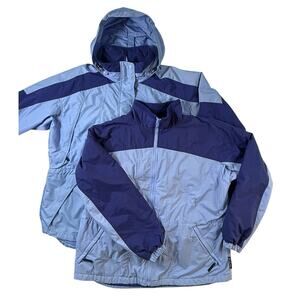 COLUMBIA Interchange 3 in 1 Jacket Sz 1X Weather Proof Hood Fleece Mid Length